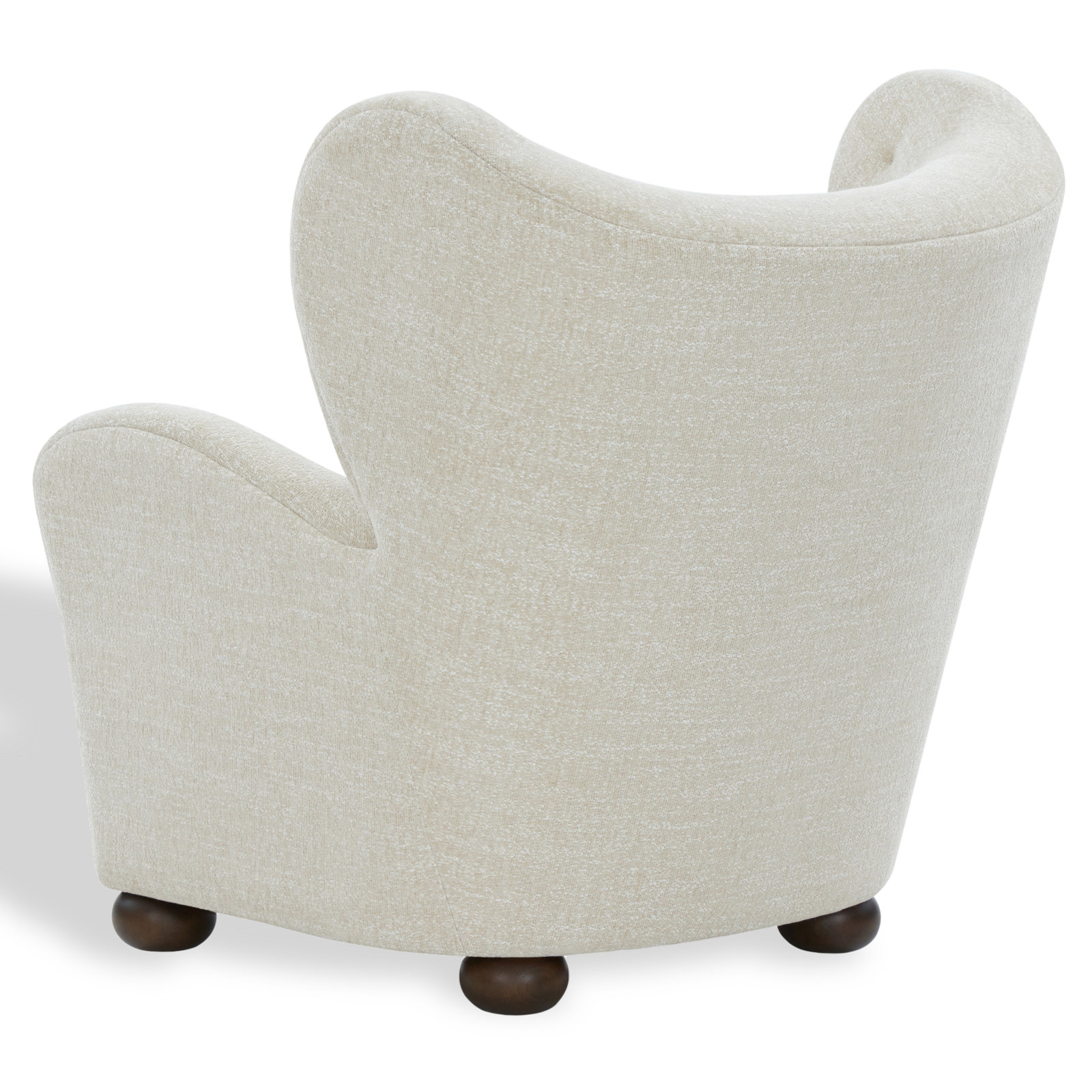 Levin Wingback Chair, Taupe Chenille