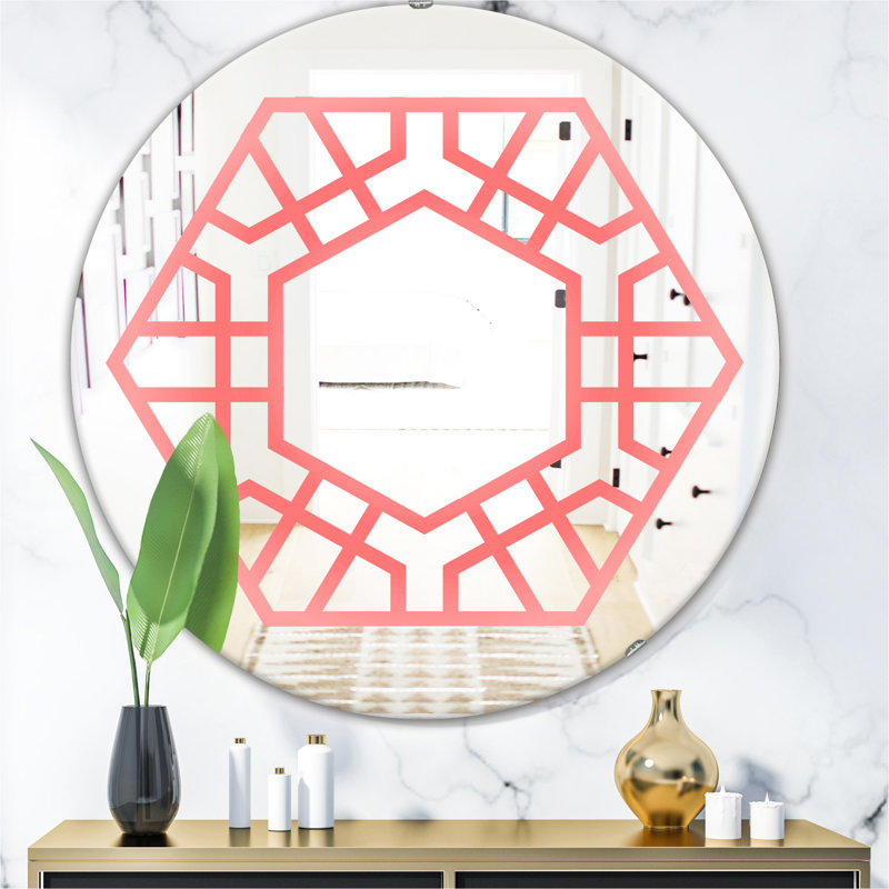 Miroir mural Hexed, H 31,5 po x l po