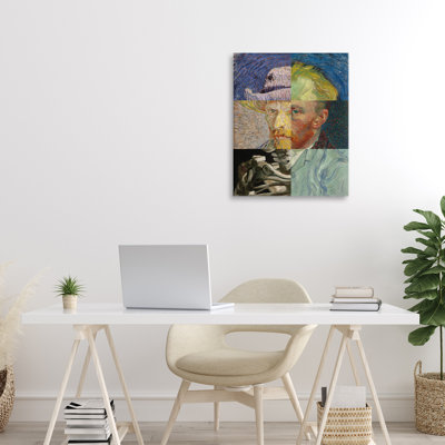 Collaged Van Gogh Portraits Canvas, design by Masters Redux