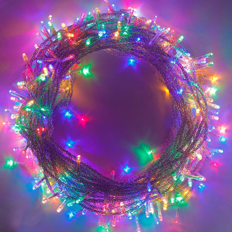 Outdoor 300 - Bulb 1181'' Plug-in LED Fairy String Light, Green/Blue/Orange