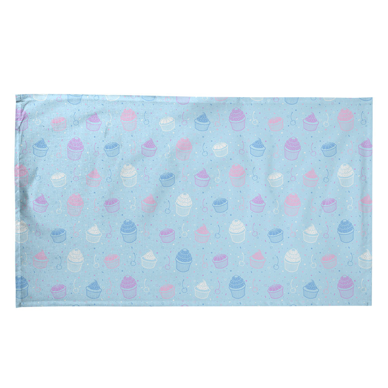 Serviette à thé classique à motif petits gâteaux Mcguigan, Bleu / blanc, Polyester sergé
