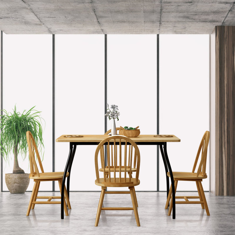 Birmingham 45 cm H Solid Wood Wing Back Dining Chair