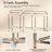Wardrobe Closet Storage with 3 Hanging Rods, Portable Closet Organizers and Storage, Clothes Rack Shelf Garment Cabinet, Tool Free Assembly-299868662