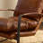 Mid Century Accent Genuine Leahter Lounge Chair-1324250