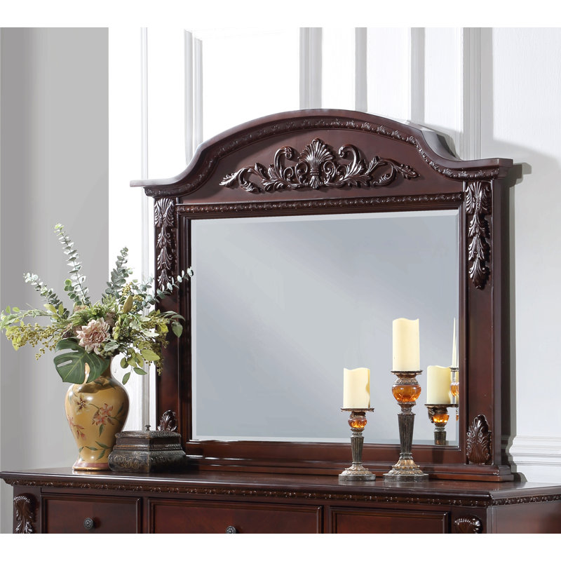 Miroir encadré pour la vie quotidienne, cerisier