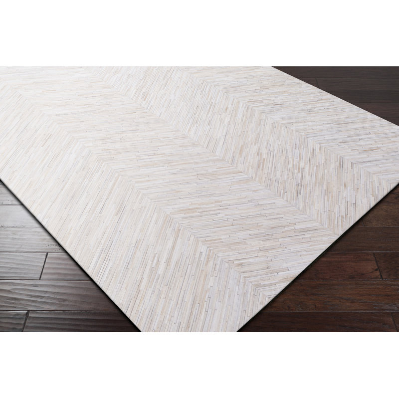 Tapis beige tissé à la main Lynmouth, Rectangle 2 pi x 3 pi