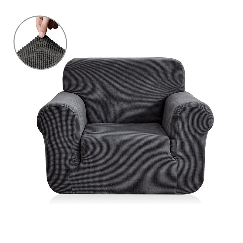 Housse pour fauteuil à coussins carrés, gris