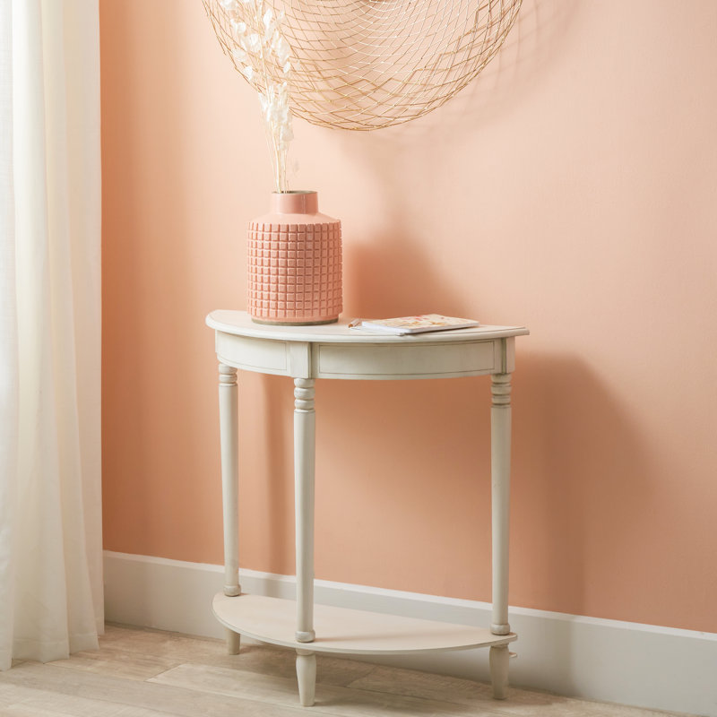 Callum 80cm Solid Wood Console Table, White