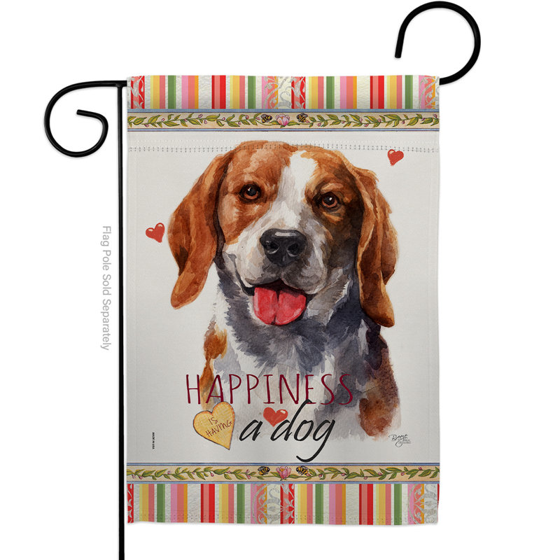 Double Sided 18.5'' H x 13'' W Polyester Animal House Flag, Beagle