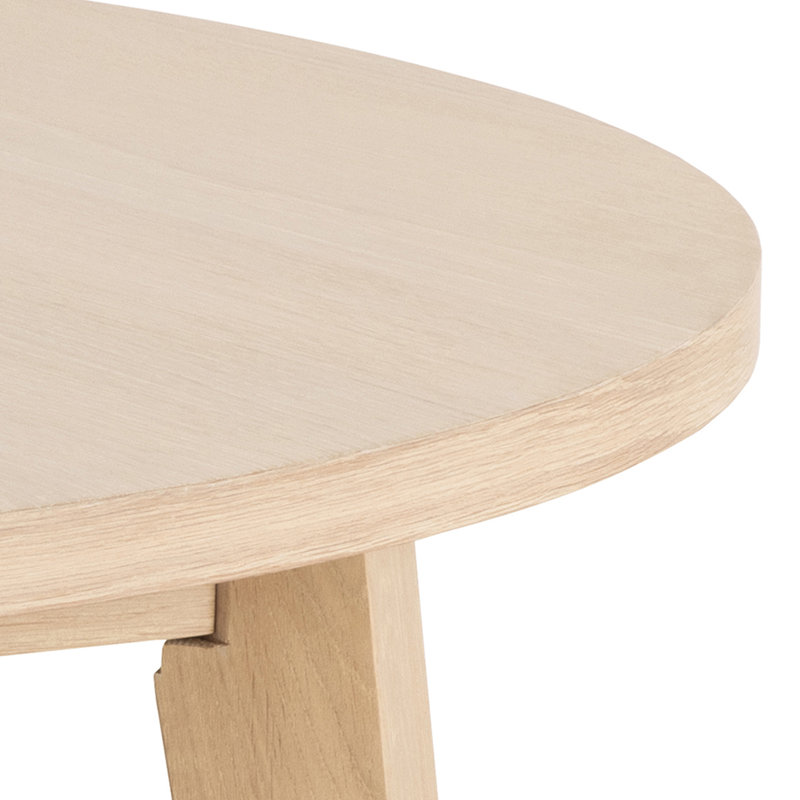 Montgomeryville Extendable Round Dining Table, White Oak