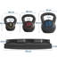 3 Piece Kettlebell Set with Storage Rack