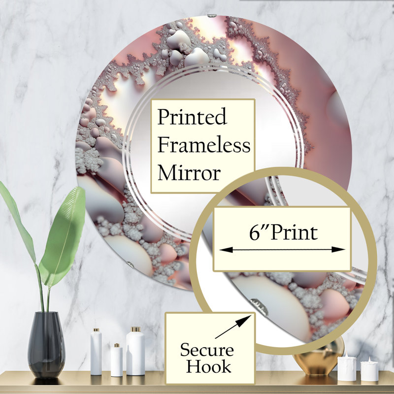Huon - Miroir mural moderne rond, 32 po x 32 po