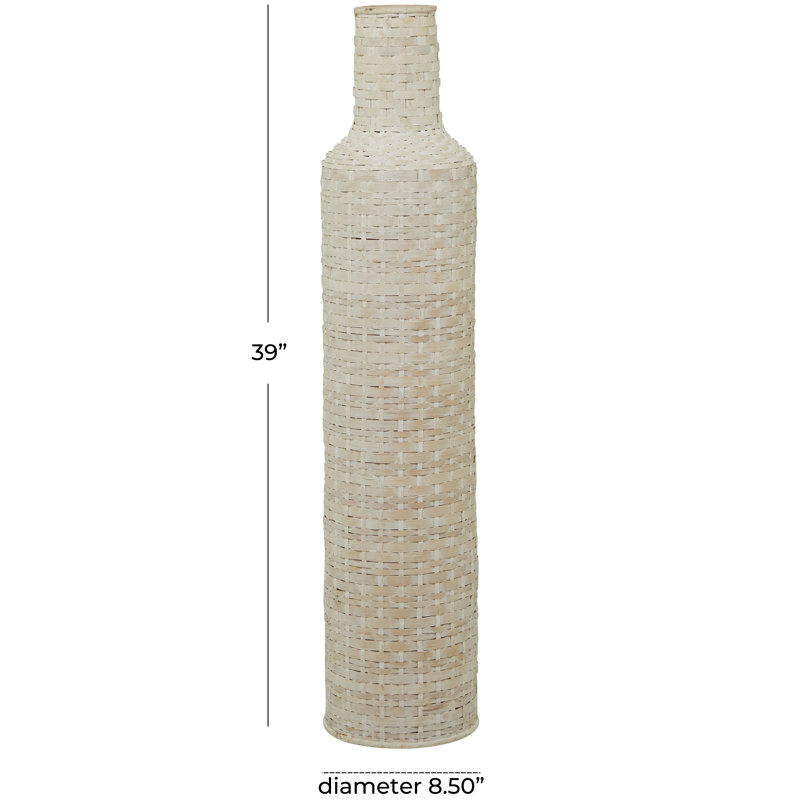 Bambou d'Afrique, Blanc, H 39 po x l 8,5 po x P 8,5 po