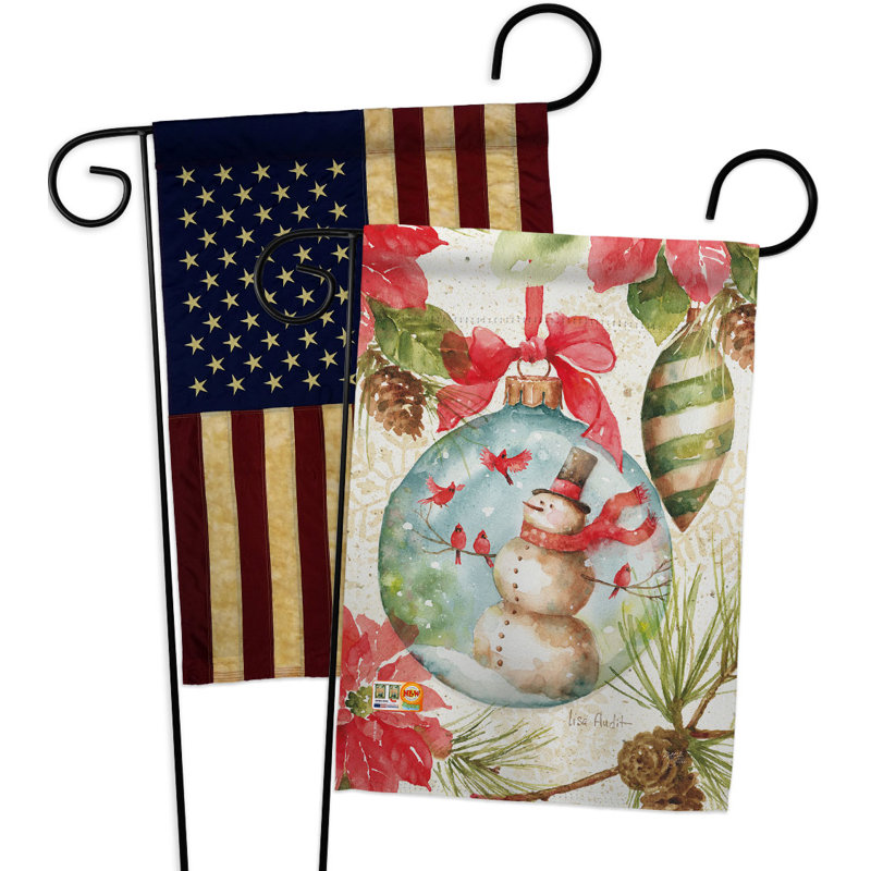 Drapeau de jardin à 2 faces en polyester / mélange de polyester 19 x 13 po