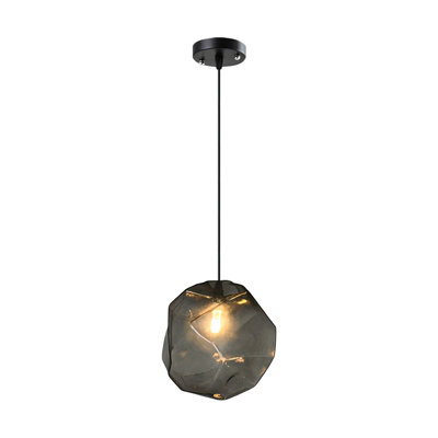 Darah - Light Matte Black Geometric Pendant