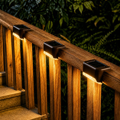 Lumières de terrasse à énergie solaire à DEL pour marches d'escalier
