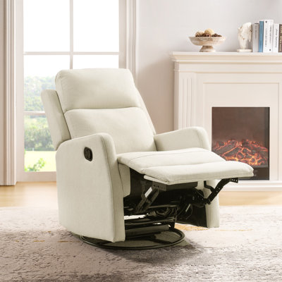 Adwit 26.5" W Manual Swivel Rocker Recliner with Water-Resistant Fabric