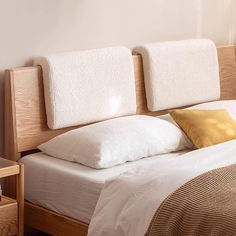 Coussin de dossier de tête de lit en bois 2 PCS