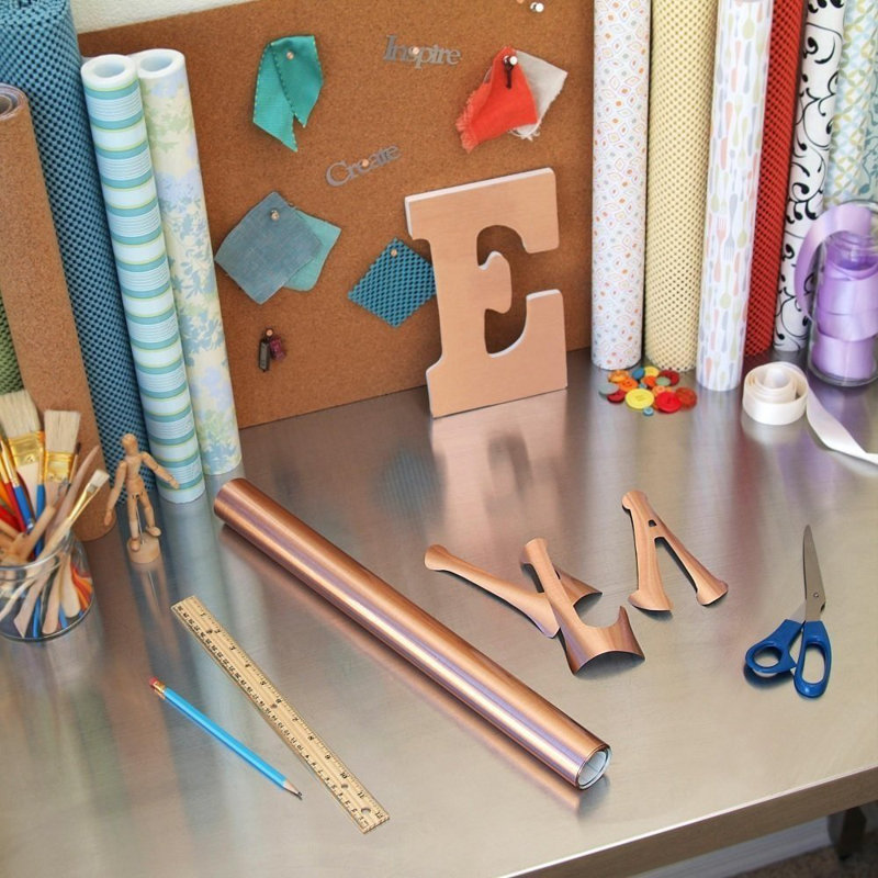 Faux Metal FX Creative Covering Self-Adhesive Shelf and Drawer Liner