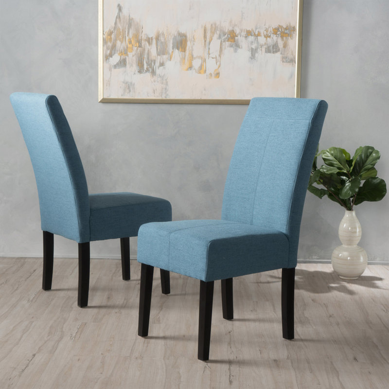 Upholstered Side Dining Chair, Blue