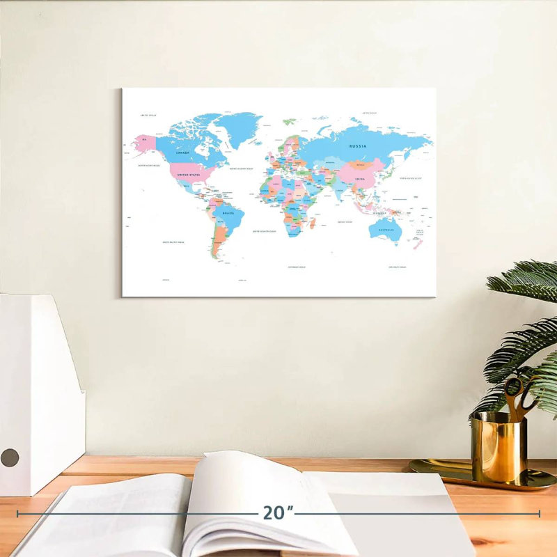 Carte du monde Keiri, H 8 po x l 12 po