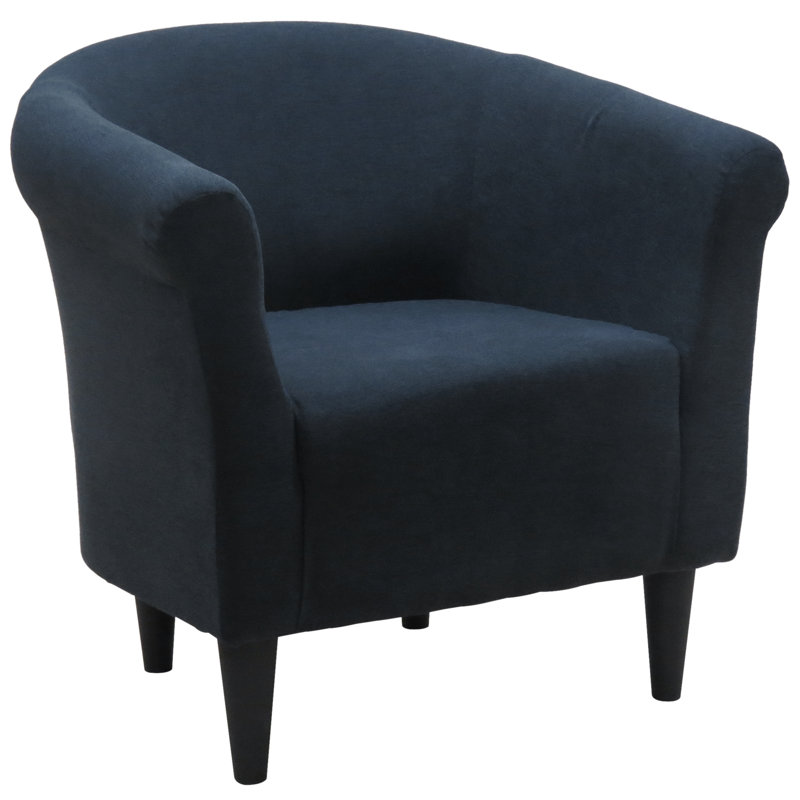 Liam Upholstered Barrel Chair, Toulan Chalkboard Twill