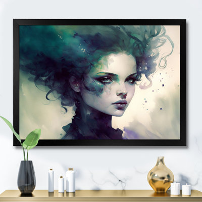 Mystérieuse beauté aquarelle - reproduction sur toile