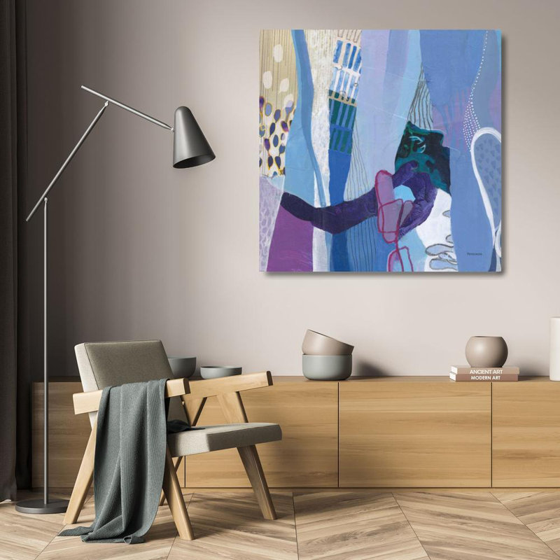 Ivy Bronx, galerie d'art sur toile tendue Kathy, titre: Pervenche, H 20 po x l 20 po