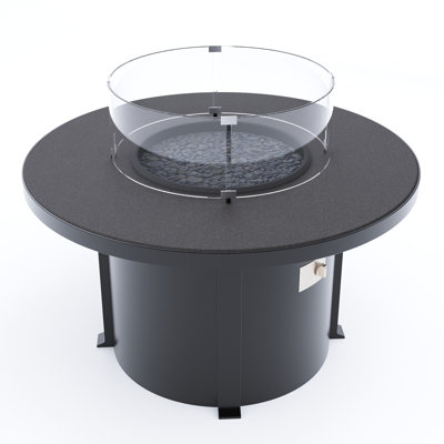 Round Cal Sil Aluminum Propane/Natural Gas Fire Pit Table