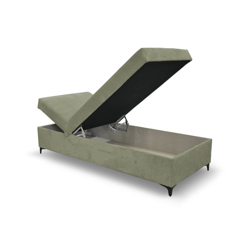 Obla Upholstered Chaise Lounge, Mint Green