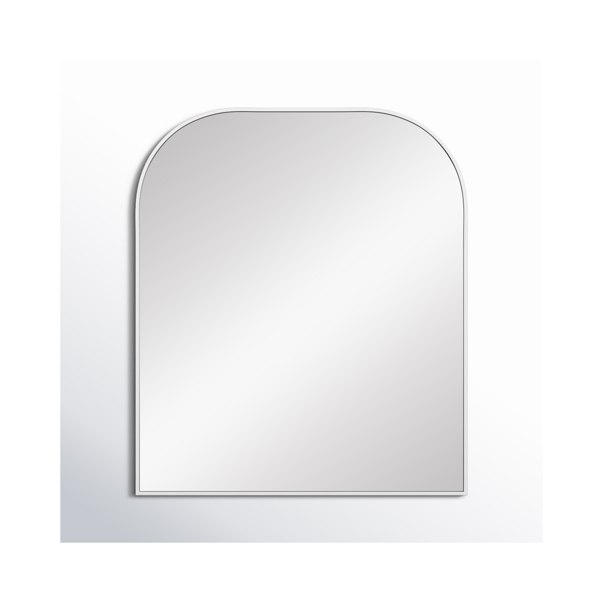 Sabine Metal Wide Arch Wall Mirror, Silver, 42" x 36"