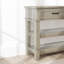 Console Farmhouse, table d'entrée rustique avec 2 tiroirs et 2 tablettes