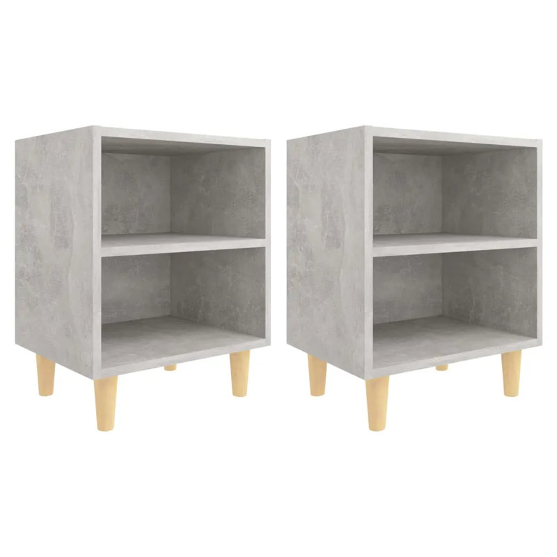 Southwell 40cm W Bedside Table, Concrete Grey