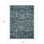 Tapis oriental lavable intérieur / extérieur 10 pi x 14 pi Aqua