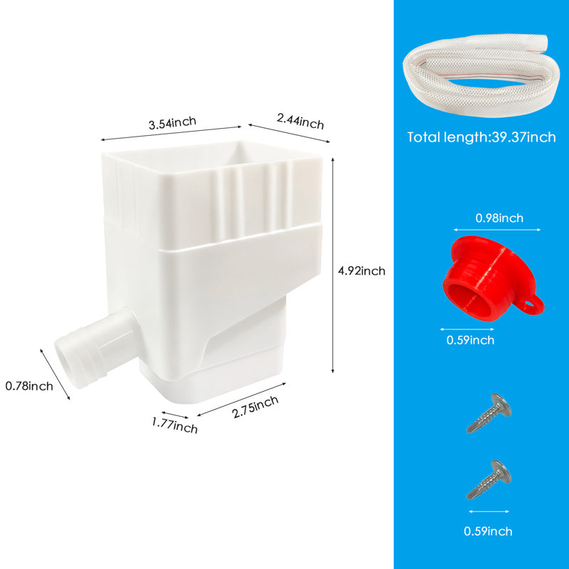 Weather Resistant Plastic Rain Diverter Kit