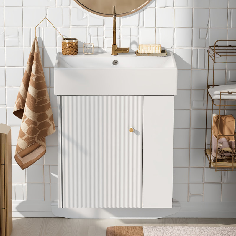 Meuble-lavabo flottant Modern, Blanc