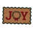 Scalloped Coir Doormat with Joy Wreath