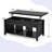 Table basse Red Barrel Studio® avec compartiment caché et tablettes de rangement noires