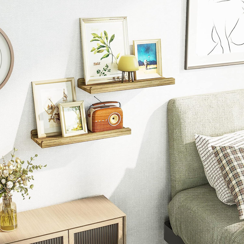 2 Piece Floating Shelf, Brown