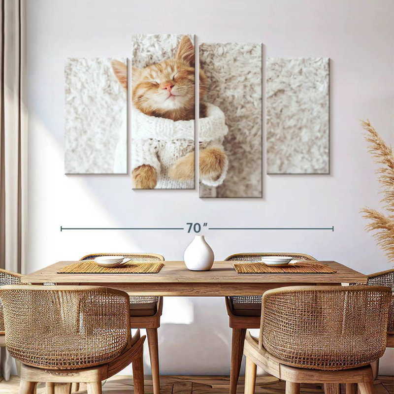 Cat In A Sweater, 42" H x 68" W