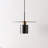 1 - Light Black/Brass Cylinder Pendant