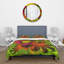 Ensemble de housse de couette en microfibre vert / orange / rouge-66399077