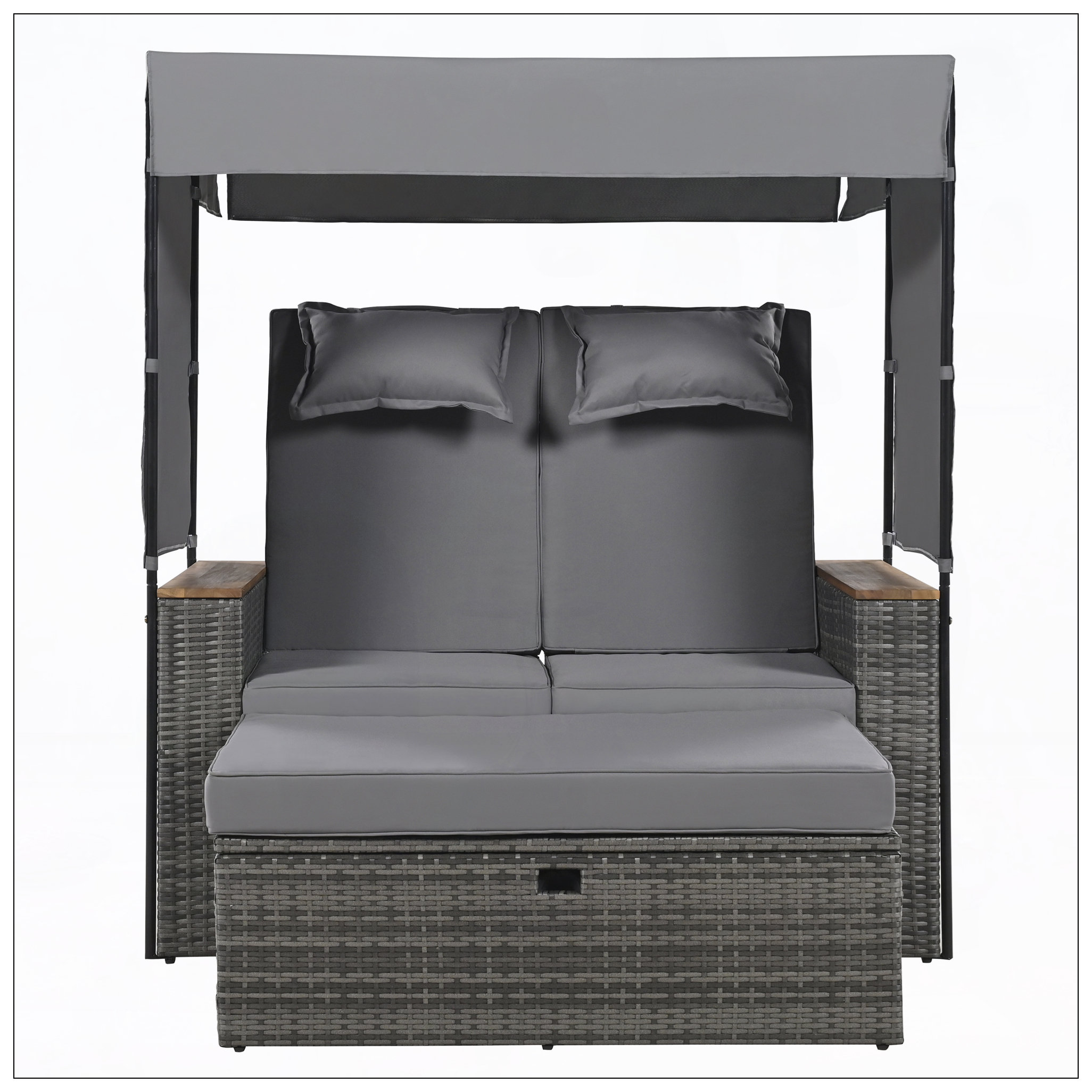 Curated visual reference: Picture Idea: Ebern Designs Patio Sofa With Bench Lounge Roof Set With