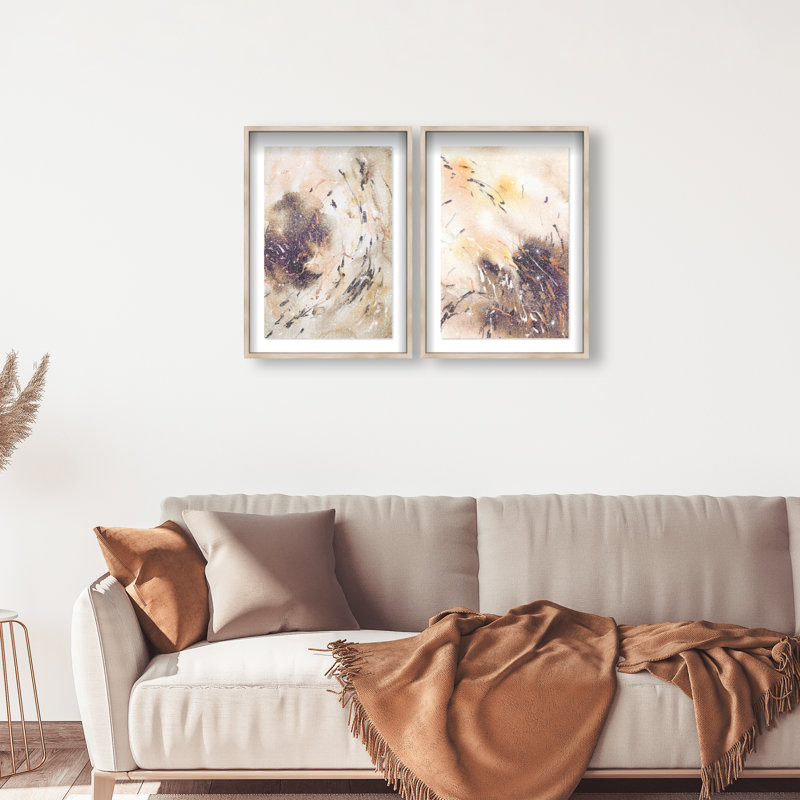 Floating Autumn Set Set by Oliver Gal, 110"H x 74"W, Natural Oak Shadowbox