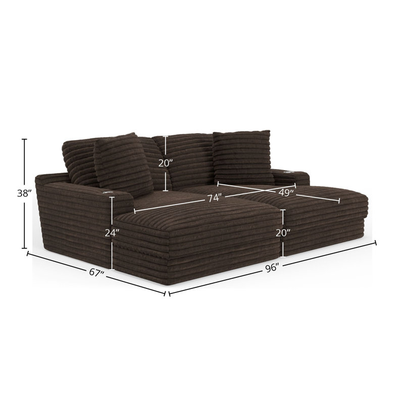 Causeuse Alcoa, Polyester brun
