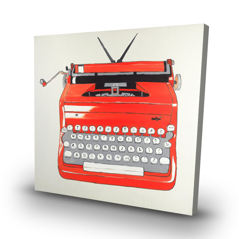 typewritter machine - 32"x32" art on canvas