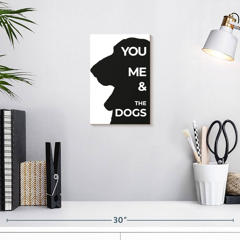 Kema «You Me And The Dogs», typographie, H 12 po x l 8 po