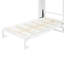 Lit escamotable simple en bois avec meuble télé, 2 tiroirs, tablettes et armoires-1272785872