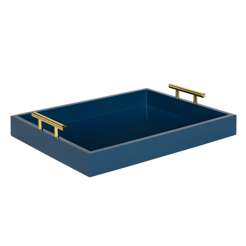 Plateau Norvan Hepner, Bleu marine / doré
