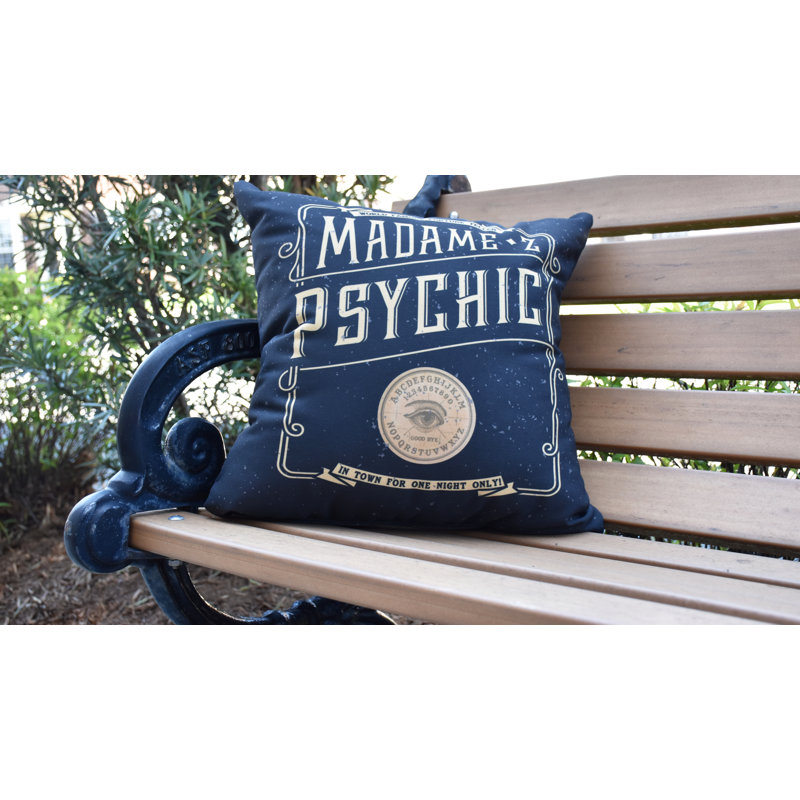 Coussin d'extérieur Witches Brew Square, 18 po x 18 po, Noir / Jaune